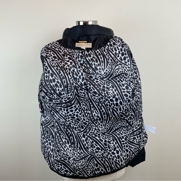 Michael Kors Solid Black Gold Duck Down Waterfowl Feathers Puffer Jacket Large - Picture 9 of 12